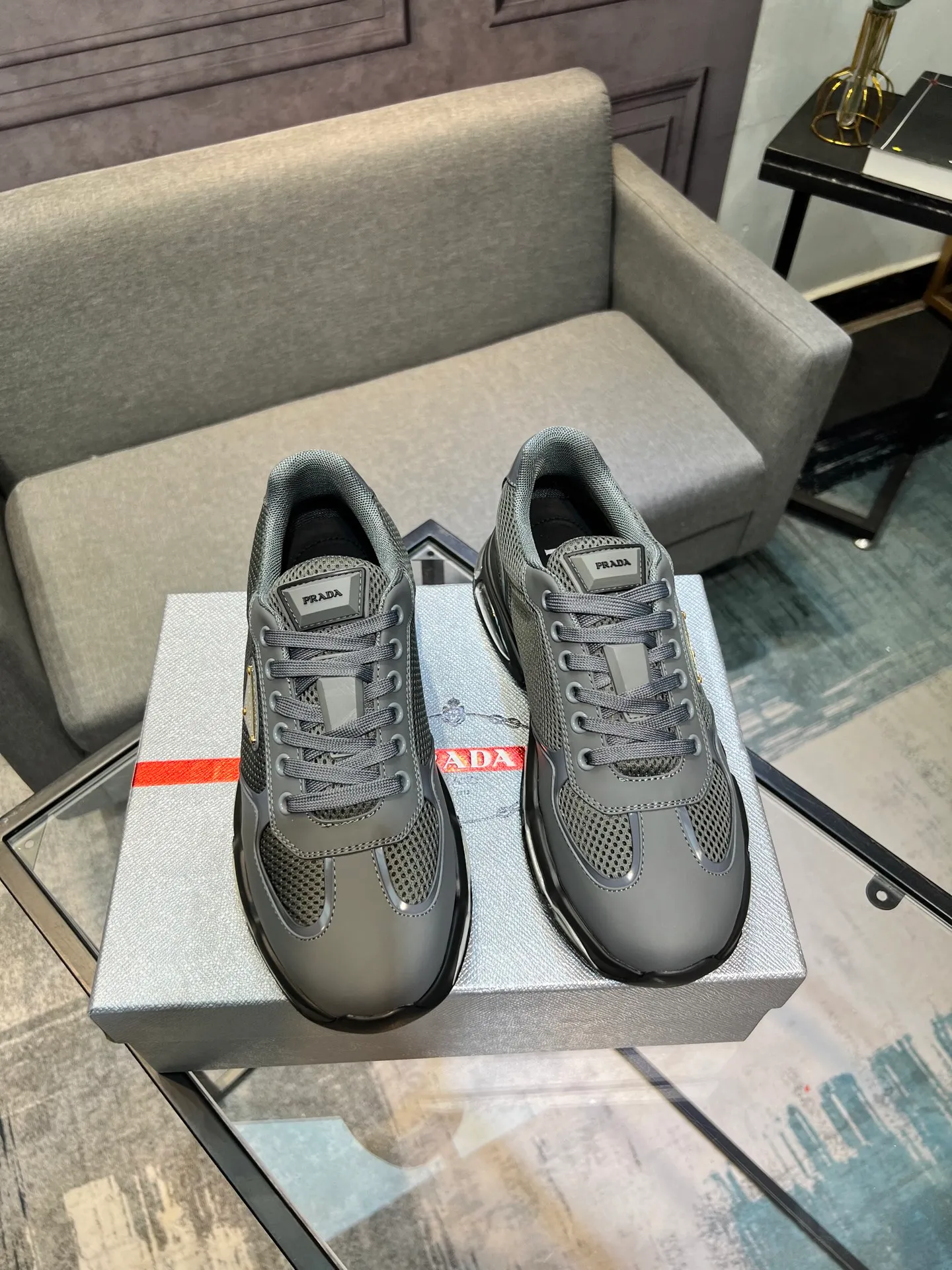 Men's shoes 💰660 [PRADA] Men's shoes are popular in the counter, official website is synchronized, 1 high-quality shipment ✔️ Original frosted cowhide + cowhide lining, 1🆚1 replica, original sole, 38-45 (45 customized, non-refundable)